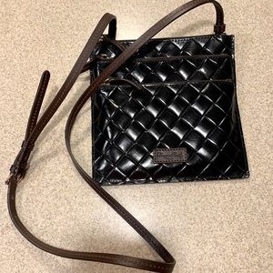 Dooney & Bourke Woven Triple Zip Black Crossbody
